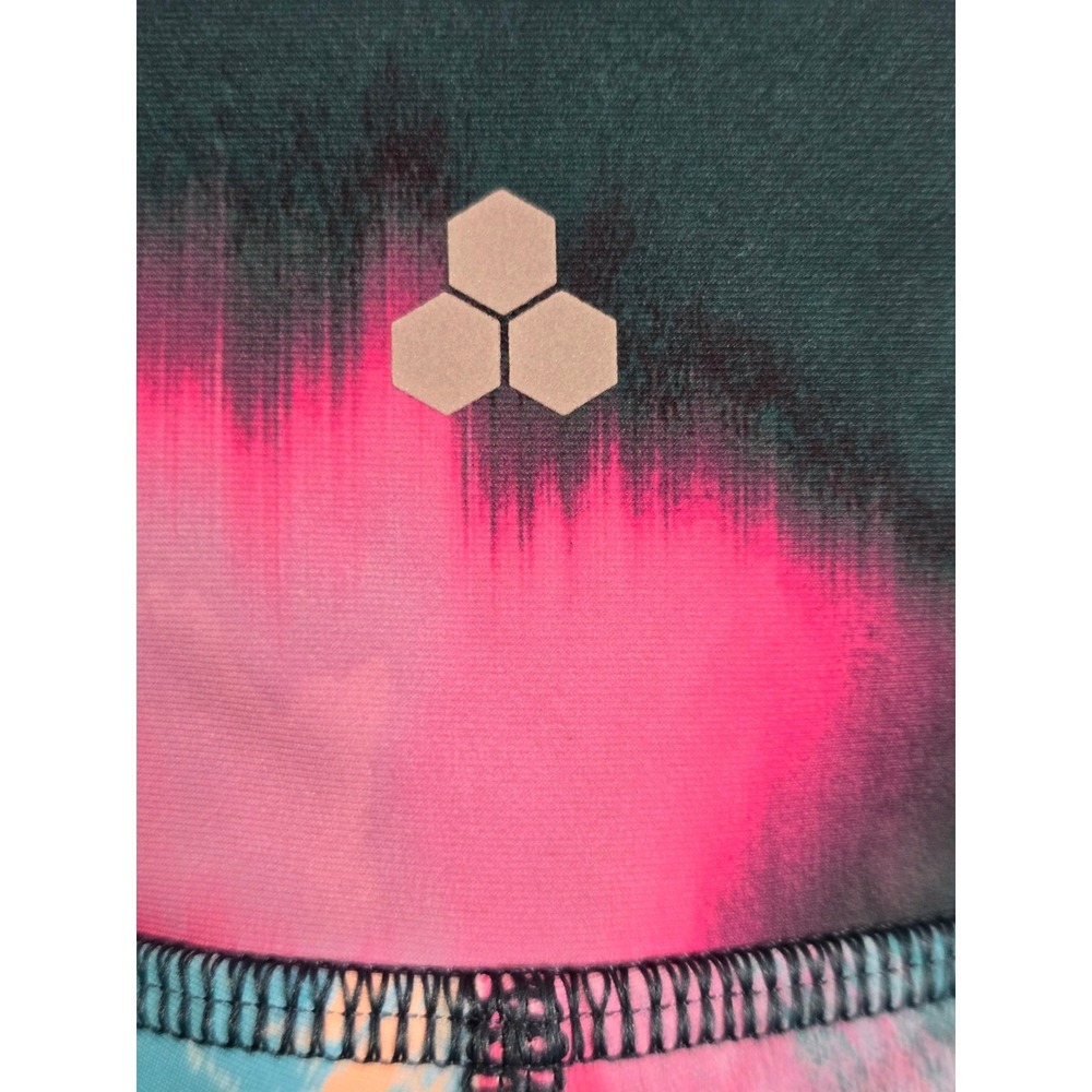 Tek Gear Ultrastretch Leggings Womens 1X Multicolor Abstract Pocket Yoga Pants - Picture 9 of 11